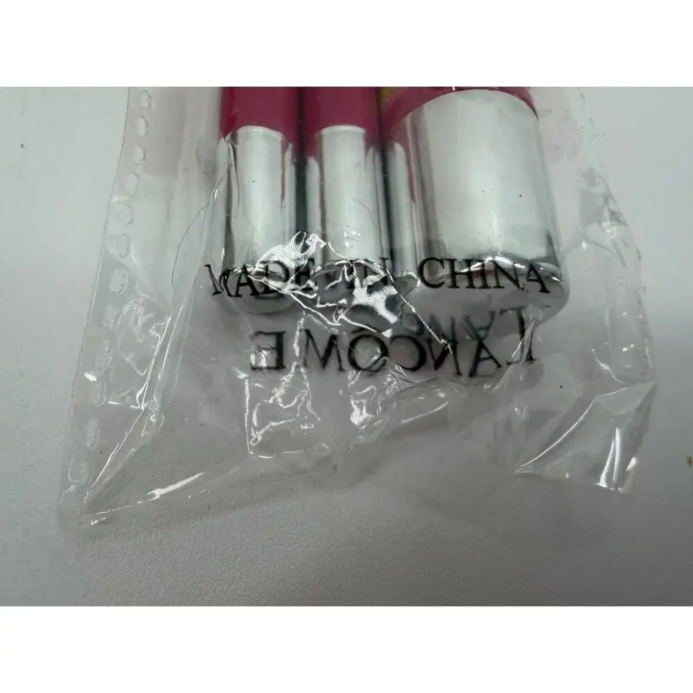 Lancome Makeup Brush Set of 2 New Cosmetic Brushes  Pink Stripe